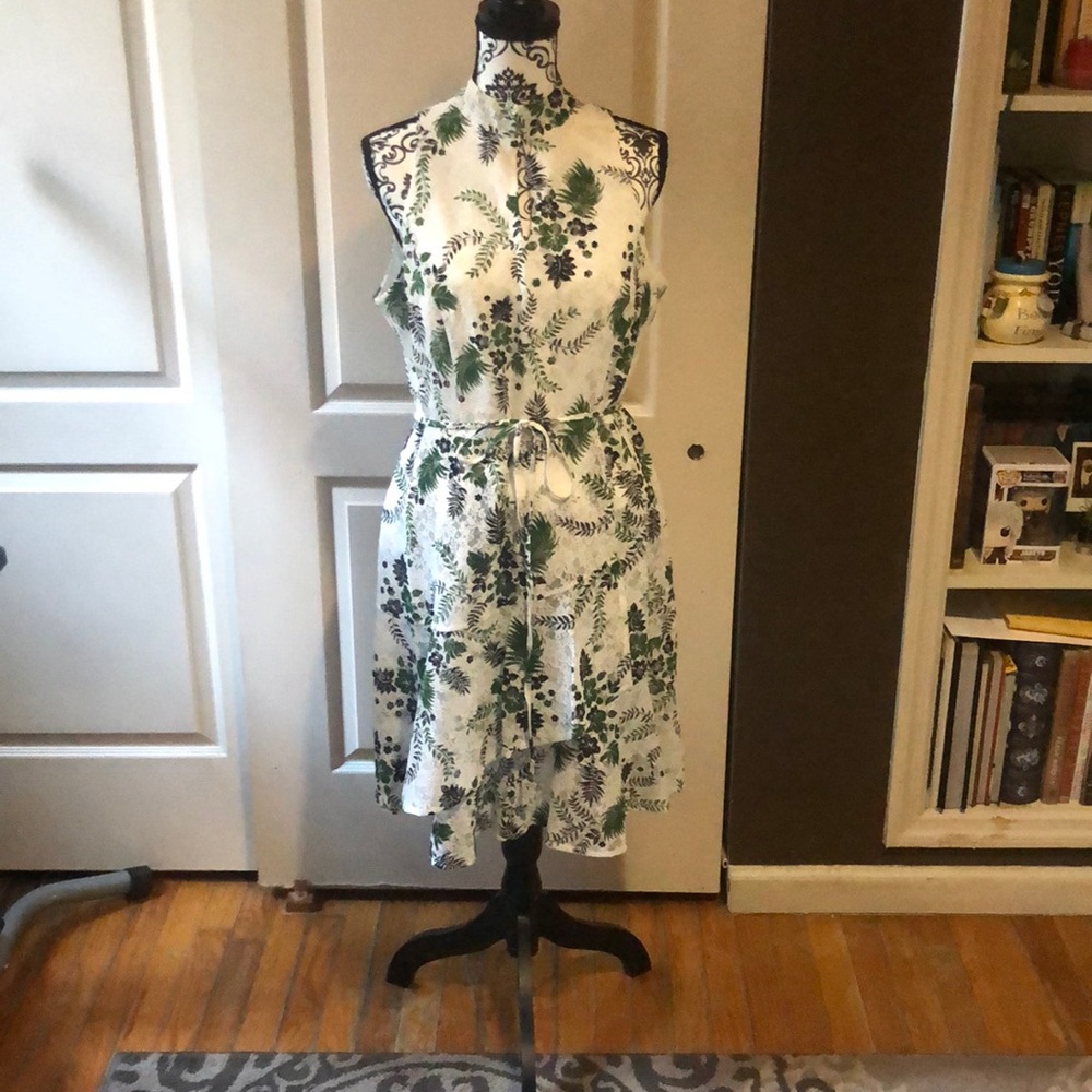 NY&Co Lace Overlay Wrap Dress